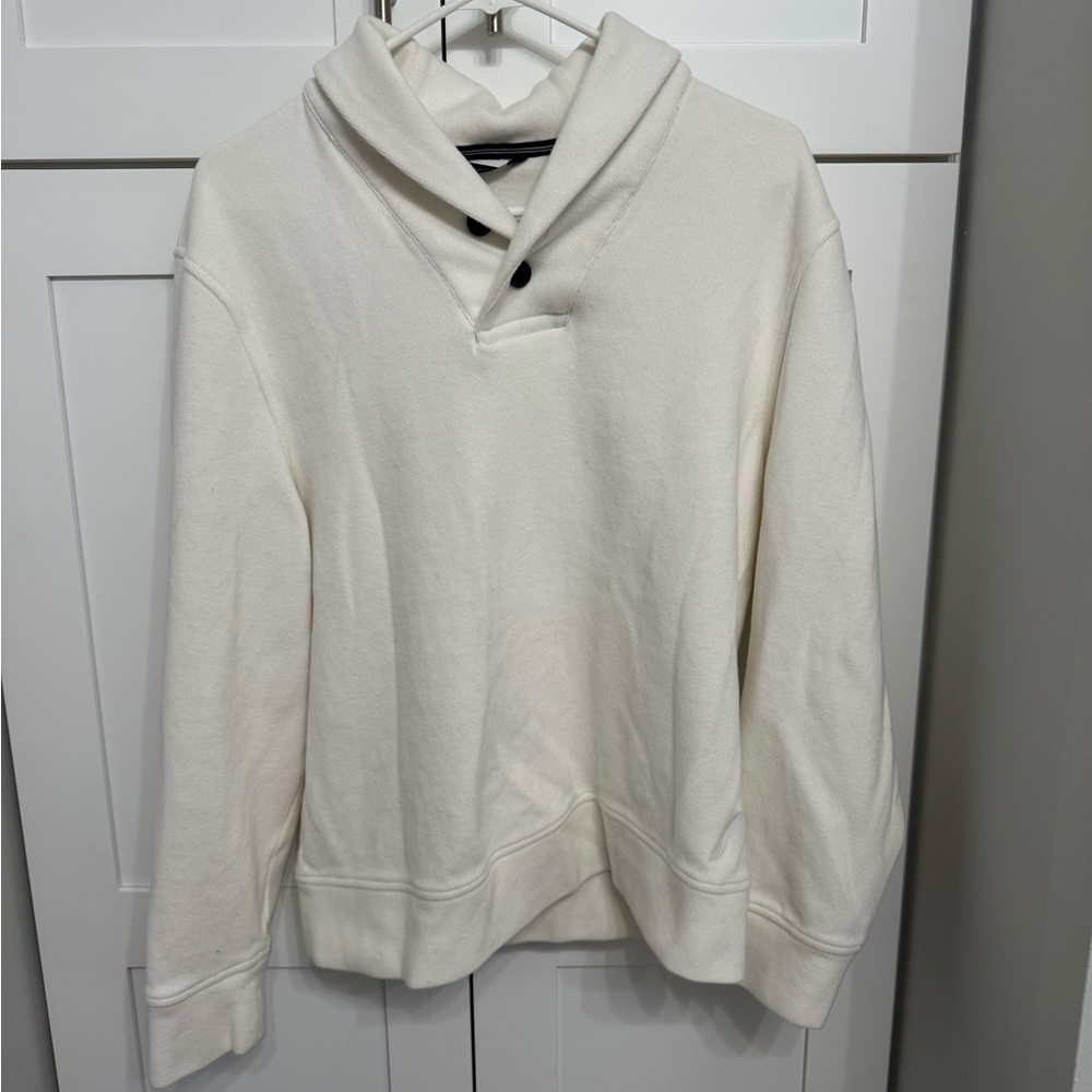 Nautica Off-White Shawl Collar Top